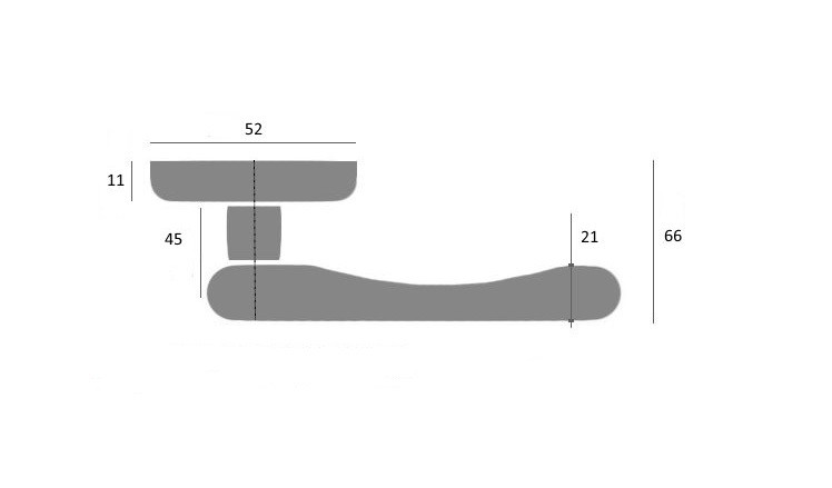 Ручка дверная Fratelli Cattini JET 7-CR/CS Полированный хром / Матовый хром