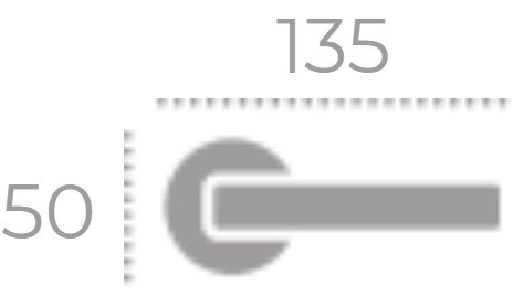 Ручка дверная FADEX FORME 194R Philip Полированный хром