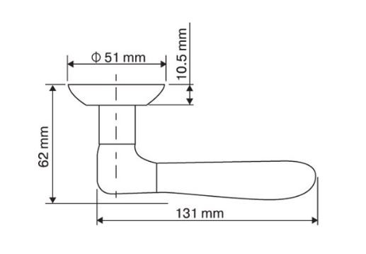 Ручка дверная RENZ INDH 38-08 BN Капри черный никель