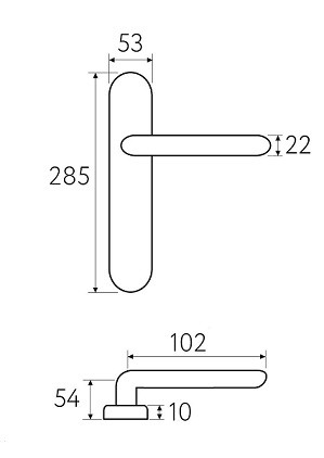 Дверная ручка на планке Fratelli Cattini NAPOLI CYL PL288-OLV полированная латунь