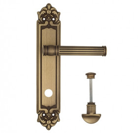 Дверная ручка на планке Venezia IMPERO WC-2 PL96 матовая бронза