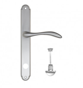 Дверная ручка на планке Fratelli Cattini LUCCIA WC-2 PL01-CS матовый хром