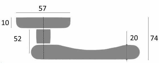 Ручка дверная Venezia EXA D8 Матовая бронза