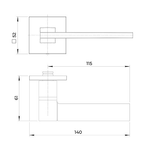 Ручка дверная AJAX K.JS51.SENSA BL-24 черный
