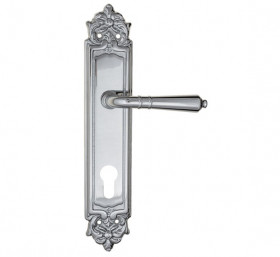 Дверная ручка на планке Fratelli Cattini TOSCANA CYL PL96-CR полированный хром