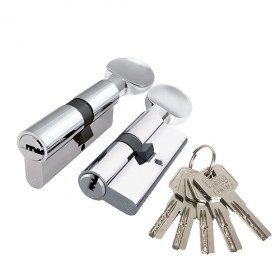 Цилиндровый механизм PUNTO Z3002Knob90(45+10+35) с вертушкой CP хром