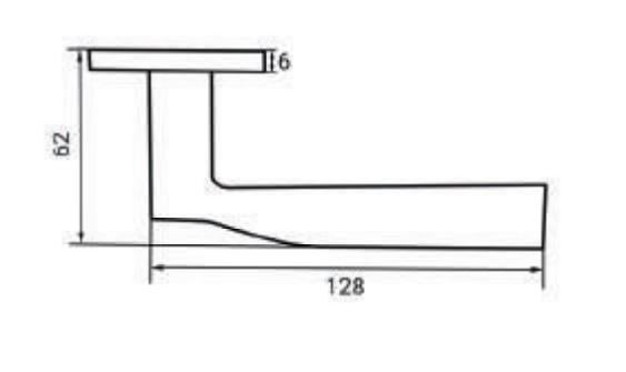 Ручка дверная RENZ INDH 324-03 slim MSN Турин никель супер матовый