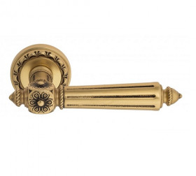 Ручка дверная Venezia CASTELLO D2 французское золото + коричневый