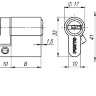 Цилиндровый механизм PUNTO A200/60 mm (25+10+25) PB латунь 5 кл