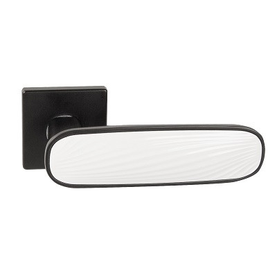 Ручка дверная PUNTO K.EST.Q52.SHADE BL/WH-24 черный/белый