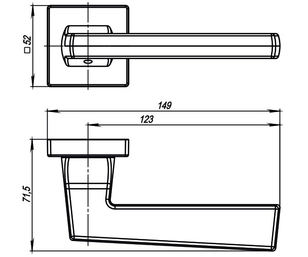 Ручка дверная ARMADILLO GROOVE USQ5 BB/SBB-17 Коричневая бронза/матовая коричневая бронза