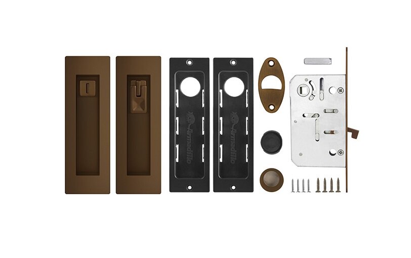 Набор для раздвижных дверей ARMADILLO SH011 URB BB-17 Коричневая бронза