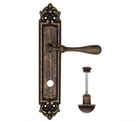 Дверная ручка на планке Fratelli Cattini RETRO WC-2 PL96-BA античная бронза