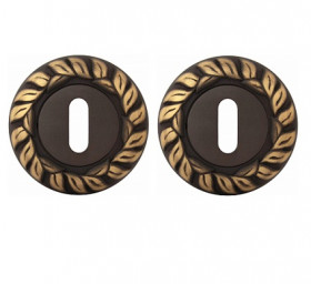 Накладка под под сувальдный ключ CLASS Cab rose 60 мм бронза затемненная