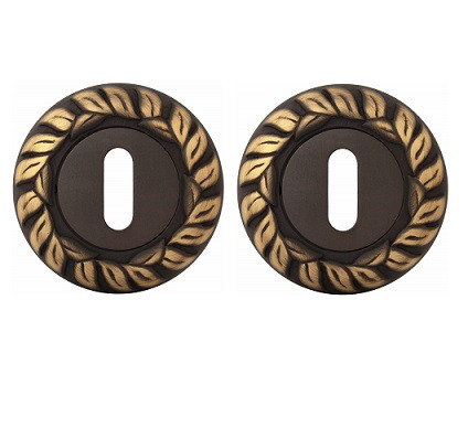 Накладка под под сувальдный ключ CLASS Cab rose 60 мм бронза затемненная