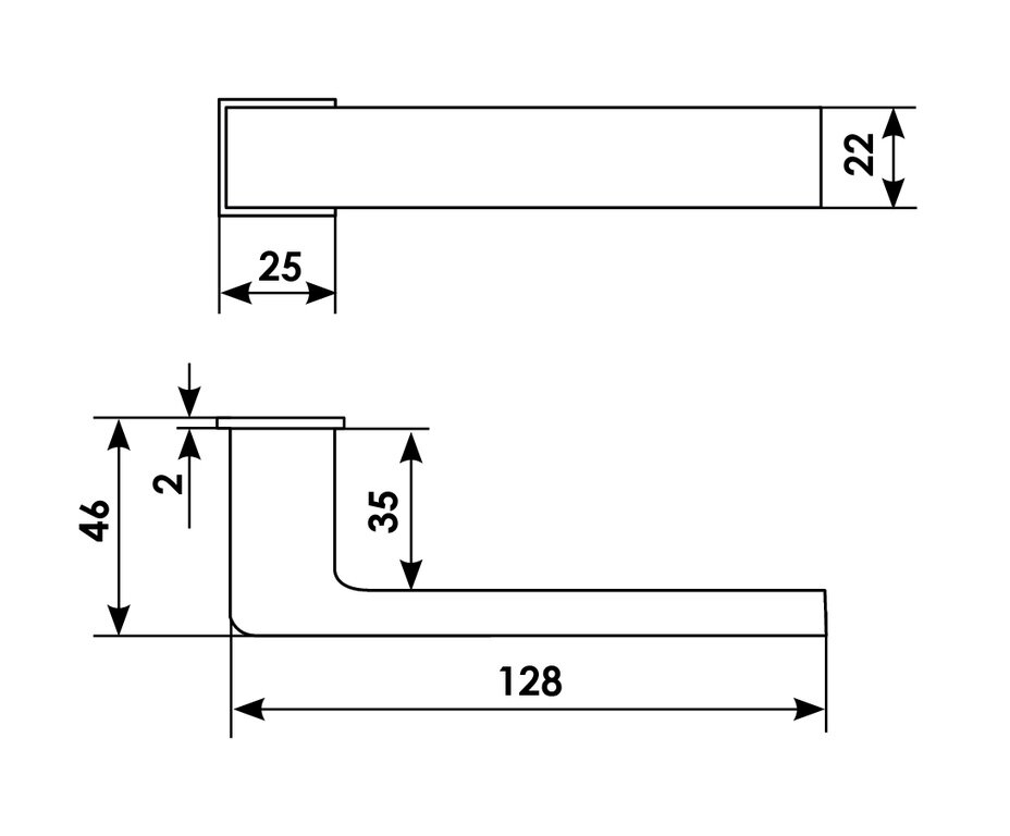 Ручка дверная MORELLI LUXURY HORIZONT-SM BIA на мини-розетке Белый