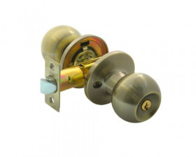 Ручка защелка (кноб) BUSSARE 67-01 ANT.BRONZE ключ-фиксатор античная бронза