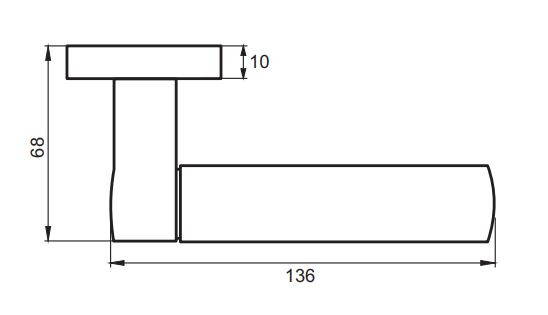 Ручка дверная PUERTO INAL 522-02 SC/CP Чоколатини хром матовый/хром блестящий