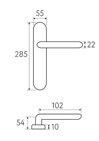 Дверная ручка на планке Fratelli Cattini NAPOLI CYL PL96-CR полированный хром