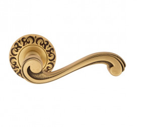 Ручка дверная Venezia VIVALDI D4 французское золото + коричневый