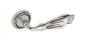 Ручка дверная Venezia OPERA D2 натуральное серебро/черный