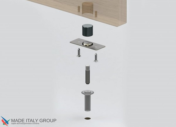 Упор магнитный автоматический скрытый FANTOM PREMIUM HGT006 белый