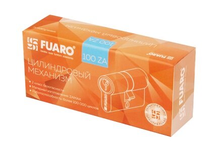 Цилиндровый механизм FUARO 100 ZA 60 mm (25+10+25) CP хром 5 кл