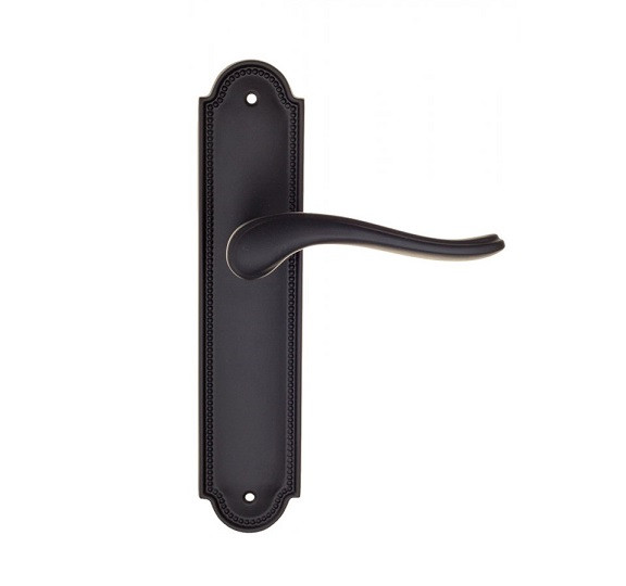 Дверная ручка на планке Fratelli Cattini LAVERA PL248-NM матовый черный