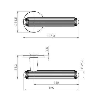 Ручка дверная ARMADILLO R.YM.ECLAIR FSG-39 флорентийское золото