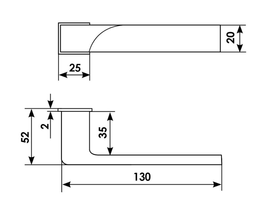 Ручка дверная MORELLI LUXURY FIORD-SM CSA на мини-розетке Матовый хром