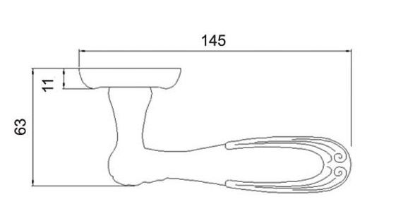 Ручка дверная RENZ INDH 61-10 MAB Глория бронза античная матовая