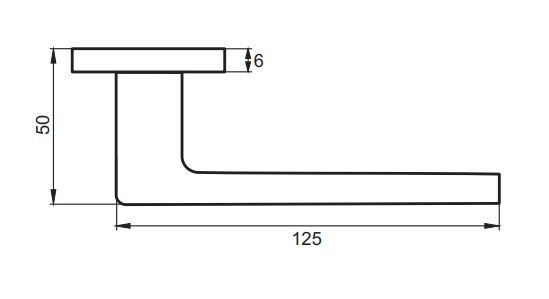 Ручка дверная PUERTO INAL 541-03 slim MSN Куббаито никель супер матовый
