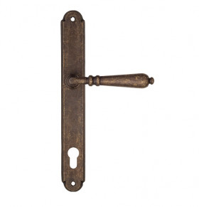 Дверная ручка на планке Fratelli Cattini NAPOLI CYL PL01-BA античная бронза