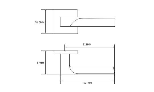 Ручка дверная ADDEN BAU SHARP S-558 GRAPHITE графит