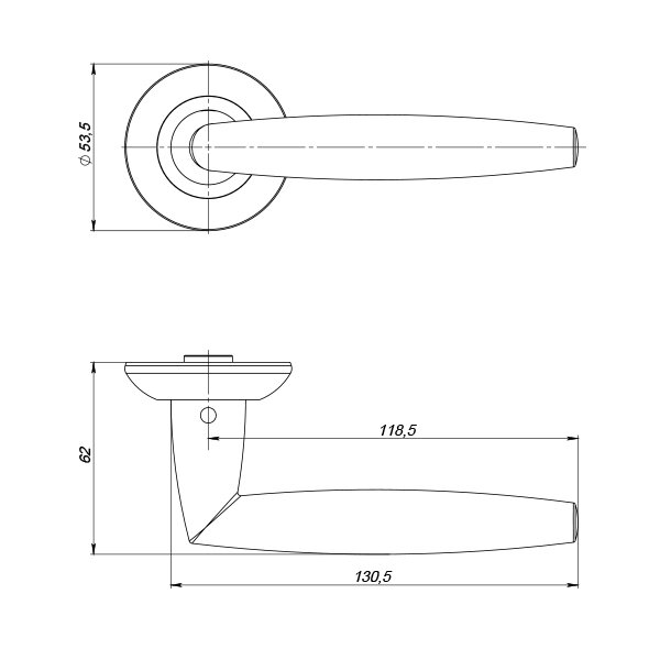 Ручка дверная PUNTO SUPREME ZR ABG-6 бронза