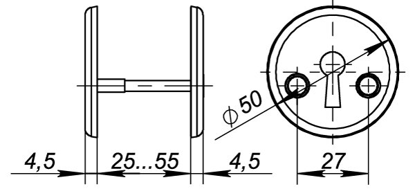 Накладка декоративная FUARO ESC-S-001-CP хром