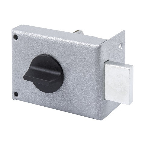 Замок накладной цилиндровый ОМЕГА ЗН1-1.1 ГЛ серый 5 кл