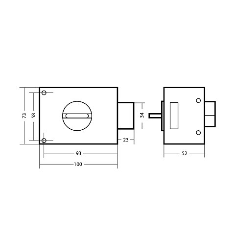 Замок накладной цилиндровый ОМЕГА ЗН1-1.1 ГЛ серый 5 кл
