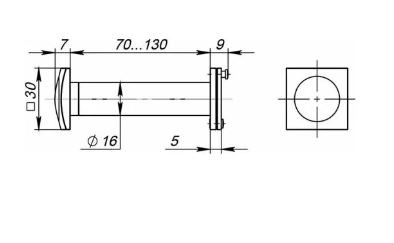 Глазок дверной PALIDORE GL 70130/16 PC хром блестящий