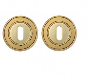 Накладка под ключ буратино Venezia KEY-1 D6 французcкое золото + коричневый (2шт.)