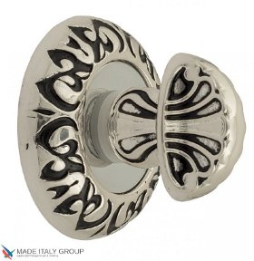 Завертка сантехническая Venezia WC-4 D4 натуральное серебро + черный