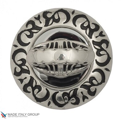 Завертка сантехническая Venezia WC-4 D4 натуральное серебро + черный