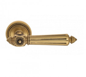 Ручка дверная Venezia CASTELLO D3 французское золото + коричневый