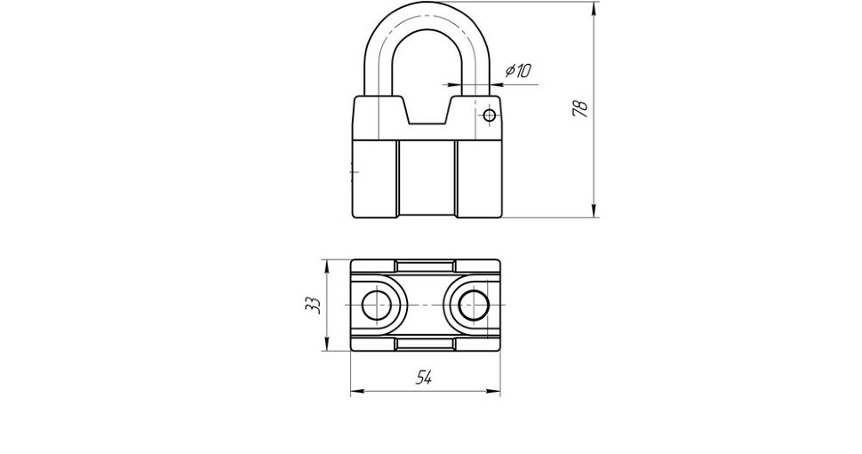 Замок навесной ЗЕНИТ ВС4А