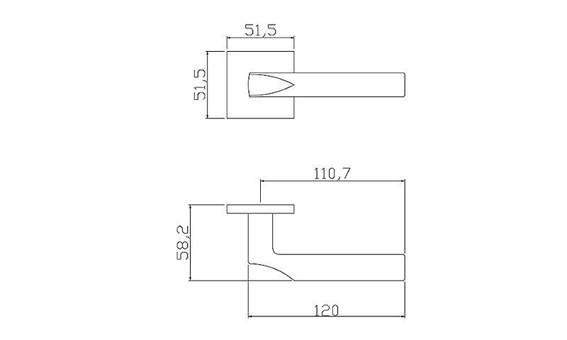 Ручка дверная ADDEN BAU SHELF S-559 GRAPHITE графит