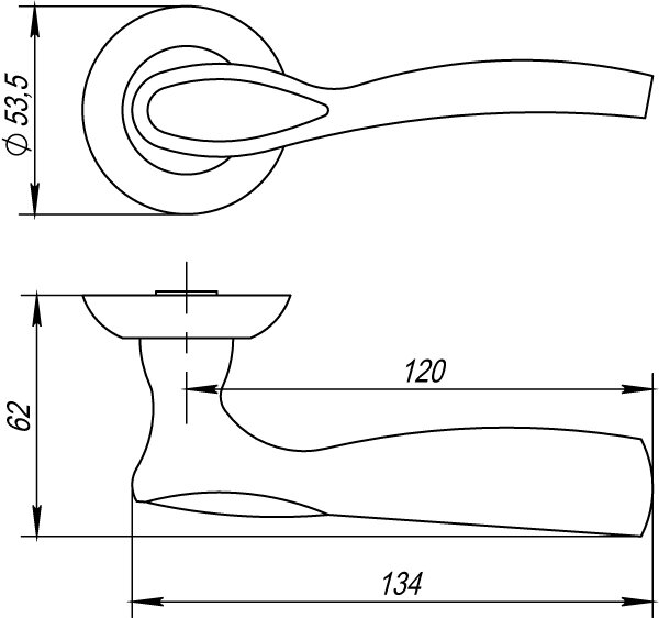 Ручка дверная PUNTO RUMBA TL ABG-6 зеленая бронза