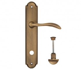Дверная ручка на планке Fratelli Cattini LUCCIA WC-2 PL257-BY матовая бронза