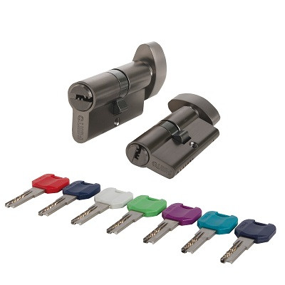 Цилиндровый механизм PUNTO MaxPro7002Knob70mm(30+10+30) GR графит 7key с вертушкой