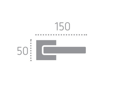 Ручка дверная FADEX FORME 423 CHICAGO Матовый хром