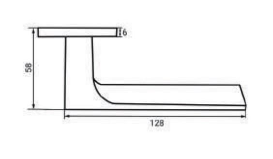 Ручка дверная RENZ INDH 325-03 slim SN Румо никель матовый